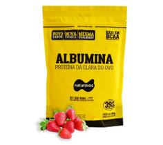 Albumina Naturovos - pacote 500g - Sabor Morango