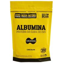 Albumina Proteína da clara do ovo Sabor Chocolate 500g Naturovos