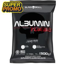 Albumina Turbo Black Skull 500g para Ganho de Massa, Saciedade e Recuperação Muscular