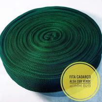 Alça 40mm CBR Fita Cadarço Verde Bandeira 50mts Nylon