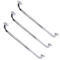 Alça Apoio 70 cm Barra Inox Kit 3 Uni Suporte Acessibilidade Gestante Idoso Criança Deficiente Banheiro Corrimao Box Casa Segurança