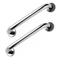 Alça Apoio Banheiro Barra Inox 30cm Idoso Deficiente Cadeirante Acessibilidade Kit 2 unidades