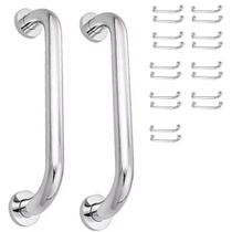 Alça Apoio Inox 20 unidades Barra 30cm Banheiro Idoso Acessibilidade Cadeirante Deficiente Segurança