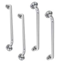 Alça Apoio Inox Reta Kit 4 unidades 40cm e 60cm Banheiro Idoso Cadeirante Acessibilidade Deficiente