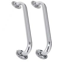 Alça Apoio Kit 2 Uni Inox 50cm Banheiro Deficiente Idoso Cadeirante Acessibilidade