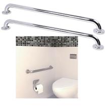 Alça Barra Apoio 70cm Inox Kit 2 Uni Acessivel Criança Idoso Gestante Cadeirante Suporte Resistente Anti Quedas Acidente Banheiro Casa Corrimao
