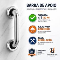 Alça Barra de Apoio Banheiro 30cm Idoso Deficiente Corrimão Barra Segurança Anti Queda Box Parede Escadas Com Variação Alça Barra de Apoio Banheiro 30cm Idoso Deficiente Corrimão Barra Segurança Anti Queda Box Parede Escadas Com Variação
