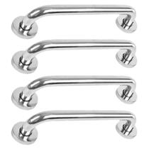 Alça Barra de Apoio Banheiro Inox Kit 4 Unidades 40 cm Idoso Cadeirante Deficiente Acessibilidade Box Corrimao Segurança