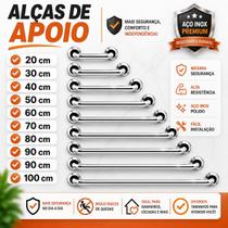 Alça Barra de Apoio Para Banheiro Escadas em alumínio de 20cm a 100cm Auxilia Idosos PCD e Gestantes Escadas Alça Barra de Apoio Para Banheiro Escadas em alumínio de 20cm a 100cm Auxilia Idosos PCD e Gestantes Escadas