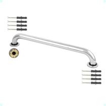 Alça Barra de Apoio Suporte Reta 50 Cm Acessibilidade Banheiro Idoso Deficiente Gestante Corrimão