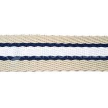 Alça Chic Bege Azul e Branco Largura de 30MM 3 Metros Alça Chic Bege Azul e Branco Largura de 30MM 3 Metros