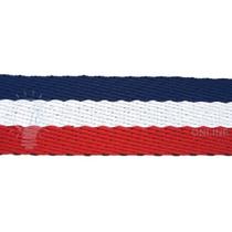 Alça Chic Bordo Azul E Branco Largura de 30 mm 03 metros Alça Chic Bordo Azul E Branco Largura de 30 mm 03 metros