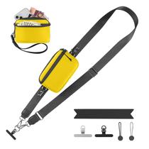 Alça Clip and Go para telefone com carteira, tiracolo, amarela Alça Clip and Go para telefone com carteira, tiracolo, amarela