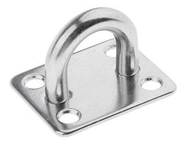 Alça com Base Retangular Em Aço Inox Convés Toldo Barco 6mm Alça com Base Retangular Em Aço Inox Convés Toldo Barco 6mm
