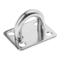 Alça com Base Retangular Em Aço Inox Convés Toldo Barco 8mm