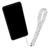 Alça cordão para capa de celular Listras Diagonal Rosa Azul Alça cordão para capa de celular Listras Diagonal Rosa Azul
