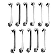 Alça de Apoio 30cm Barra Inox Kit 11 Unidades Idoso Banheiro Box Deficiente Cadeirante Acessibilidade Segurança Suporte