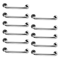 Alça de Apoio 30Cm Inox Barra de Segurança Kit 11 Unidades Anti Queda Evita Acidente Idosos Crianças Cadeirante Gestante Banheiro Box Acessibilidade S