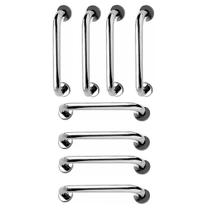 Alça de Apoio 30cm Inox Barra Kit 8 Unidades Cadeirante Idoso Banheiro Box Corrimao Segurança Acessibilidade Suporte