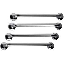 Alça de Apoio 40cm Barra Inox Kit 4 unidades Banheiro Box Idoso Cadeirante Deficiente Gestante Suporte Corrimao