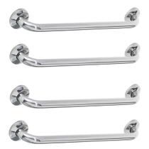 Alça de Apoio 40cm Kit 4 unidades Inox Barra Cadeirante Acessibilidade Idoso Banheiro Deficiente