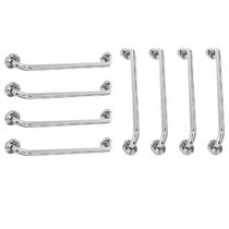 Alça de Apoio 60cm Barra Inox Kit 8 Unidades Idoso Gestante Deficiente Cadeirante Suporte Resistente Segurança Banheiro Box