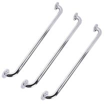 Alça De Apoio 70 cm Aço Inox Kit 3 Uni Alça Suporte Acessivel Idoso Gestante Criança Corrimao Casa Banheiro Inox