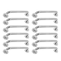 Alça de Apoio Banheiro Inox 40cm Barra Idoso Cadeirante Deficiente Acessibilidade 12 unds