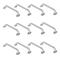 Alça de Apoio Barra Inox 50cm Kit 12 Unidades Banheiro Acessibilidade Idoso Cadeirante Deficiente Corredor Segurança