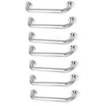 Alça de Apoio Inox Barra 30cm Kit 7 Unidades Acessibilidade Segurança Idoso Cadeirante Box Corredor Corrimao Banheiro Suporte