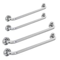 Alça de Apoio Inox Barra 50cm 80cm Kit 4 Unidades Idoso Cadeirante Deficiente Box Banheiro Segurança Acessibilidade