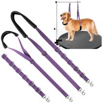 Alça de barriga para cuidar de cães + presilhas + alça de extensão roxa