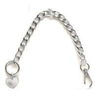 Alça de bolsa 30 cm corrente c/mosquetão cor prata unidade