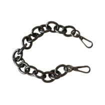 Alça de Bolsa Corrente de Metal com Mosquetão Fumê 30cm