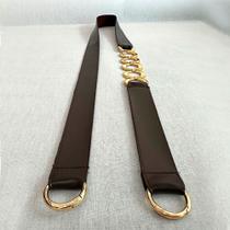 Alça de Bolsa em material sintético e Corrente Dourado