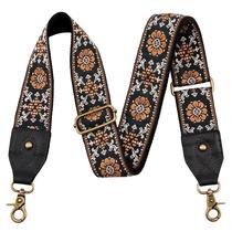 Alça de Bolsa Nefelibata em Couro Preto - Modelo Crazy Horse