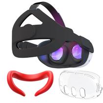 Alça de cabeça CNBEYOUNG ajustável para Quest 2/3 com capa facial