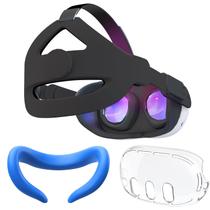 Alça de cabeça CNBEYOUNG ajustável para Quest 2/3 com capa facial