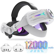 Alça de Cabeça com Bateria MTomatoVR 12000mAh RGB para Meta Quest 3 Alça de Cabeça com Bateria MTomatoVR 12000mAh RGB para Meta Quest 3