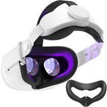 Alça de cabeça e capa facial de silicone para Oculus/Meta Quest 2