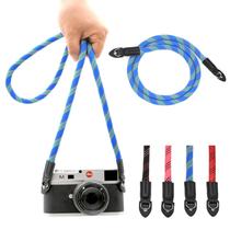 Alça de câmera Eorefo Vintage 100cm Nylon Climbing Rope azul