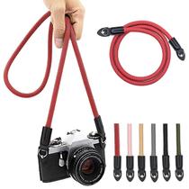 Alça de câmera Eorefo Vintage 100cm Nylon Climbing Rope vermelha