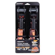 Alça de carga KEEPER 43594 Ratchet Tie-Down, pacote com 2, 3,7 m