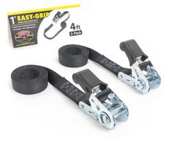 Alça de catraca PowerTye Endless Easy Grip 400 libras preta 1,2 m