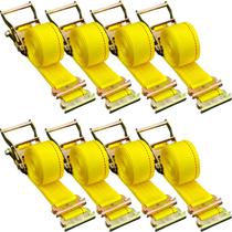 Alça de catraca VEVOR E-Track, 2 m x 4,57 m, poliéster, 2000 kg, pacote com 8 Alça de catraca VEVOR E-Track, 2 m x 4,57 m, poliéster, 2000 kg, pacote com 8