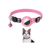 Alça de colarinho com estojo para Airtag Locate Cat-Dog Pink