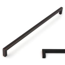 Alça de gabinete KOOFIZO Solid Square Bar, bronze polido a óleo, 32 cm, pacote com 10