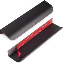 Alça de gabinete RVPEKUPE, adesivo preto fosco de 15 cm, pacote com 5