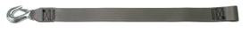Alça de guincho, fivela de barco com extremidade de laço, 2,54 cm x 6,1 m, cinza