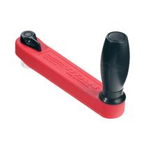 Alça de guincho Lewmar 8 Single Grip Locking vermelha com alça preta Alça de guincho Lewmar 8 Single Grip Locking vermelha com alça preta